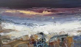 Scottish Artist NAEL HANNA - Pink Sky over St Andrews