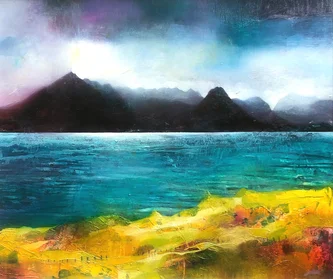 British Artist   - Cloud break over the Cullins