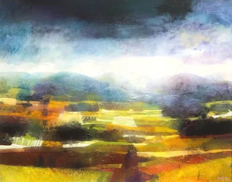 British Artist   - High Up in the Angus Straths