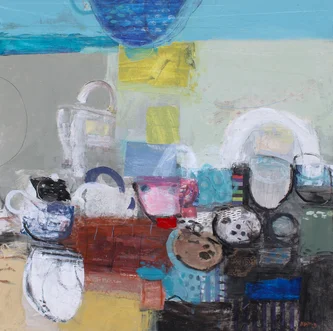 Still Life with Blue Colander