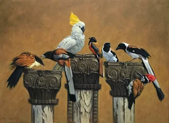 Scottish Artist PETER MUNRO - The Columns 