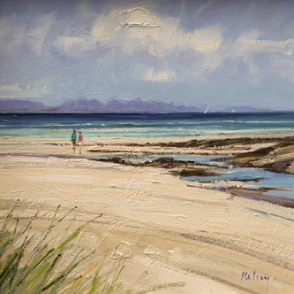 Scottish Artist ROBERT KELSEY - Beachcombers, Arisaig