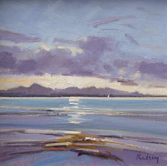 Scottish Artist ROBERT KELSEY - Evening Light, Arran