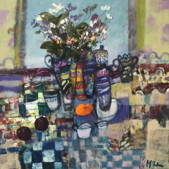 Scottish Artist RORY MCLAUCHLAN - Still Life with Plums