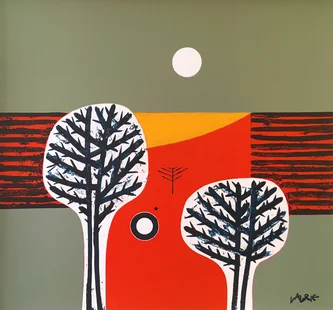 Scottish Artist SIMON LAURIE - Harvest Moon