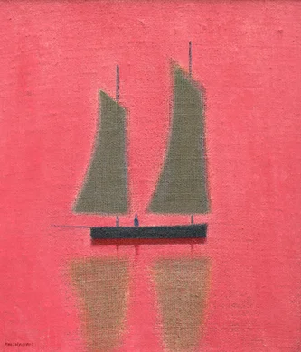 Scottish Artist STUART BUCHANAN - Hessian Sails (Pink II)