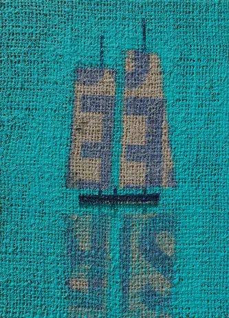 Scottish Artist STUART BUCHANAN - Hessian Sails (Turquoise)