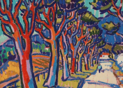Scottish Artist Joan GILLESPIE - Road to Esporles, Mallorca