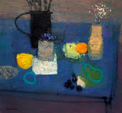 John KINGSLEY - Still Life on a Blue Table