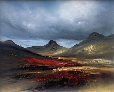 Warmth in a Winter Landscape, Inverpolly painting by artist Linda PARK