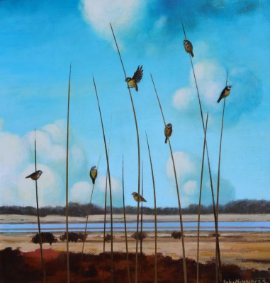 Scottish Artist Louis S McNALLY - Birds at the Bay