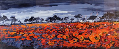 Scottish Artist Lynn RODGIE - Majestic Poppy Field