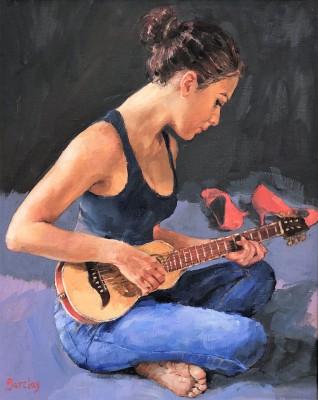Scottish Artist Muriel BARCLAY - Blues and Shoes