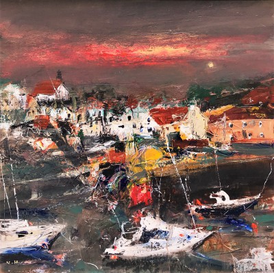 Scottish Artist Nael HANNA - East Neuk Harbour