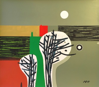 Scottish Artist Simon LAURIE - Grey Day in the West