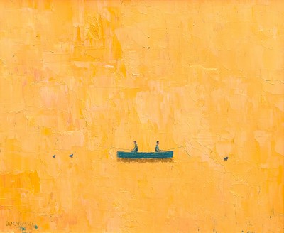 Scottish Artist Stuart BUCHANAN - Gone Fishing